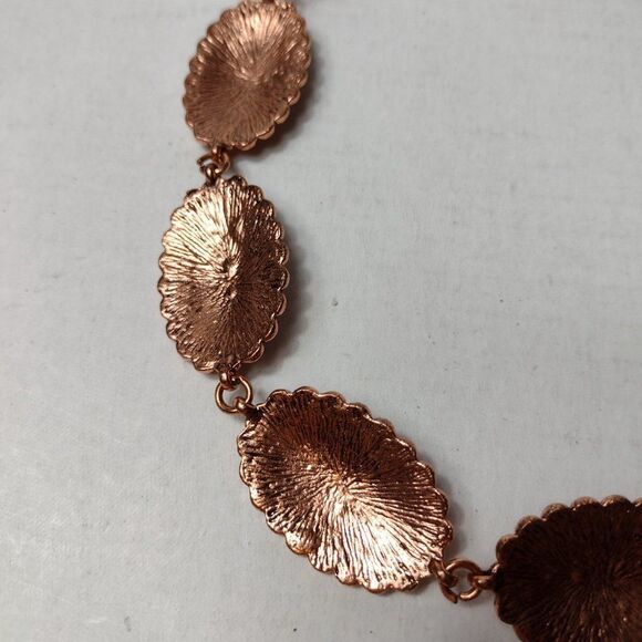 Copper Tone Metal Medallion Chain Link Belt Bohemian - Picture 5 of 5